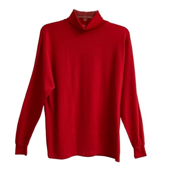 Vintage SKYR Red ribbed stretch base layer, turtleneck L/XL - Picture 1 of 8